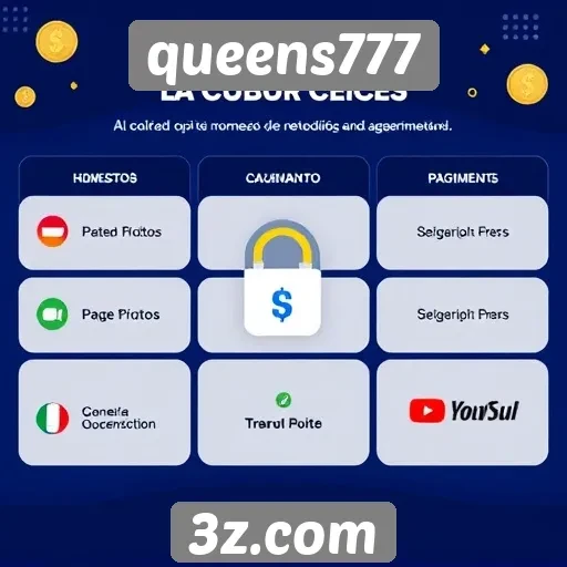Métodos de pagamento aceitos no queens777
