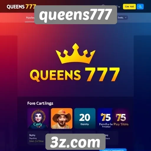 Análise da interface do usuário do site queens777